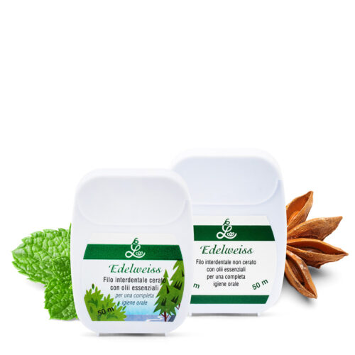 Edelweiss Filo Interdentale cerato oppure non cerato con oli essenziali