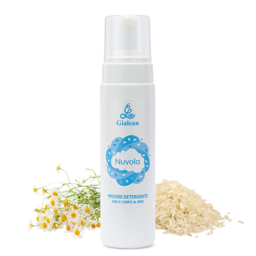Nuvola Mousse Detergente Viso e Corpo al Riso